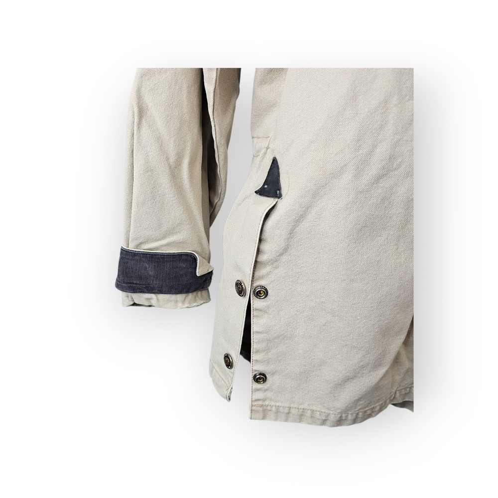 Powder River Outfitters Canvas Ranch Jacket White Denim Accents Large - Picture 9 of 9